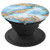 Light Blue White And Golden Yellow Marbled Design - PopSockets Grip and Stand for Phones and Tablets