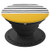 Pop Socket Stripes Yellow White Black - Striped Design - PopSockets Grip and Stand for Phones and Tablets