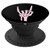 Rose Pink Pastel Goth, Pink Skeleton Hand Devil Horn Rock On - PopSockets Grip and Stand for Phones and Tablets