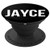 First Name Jayce in White Text on Black PACH817 - PopSockets Grip and Stand for Phones and Tablets