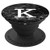 Cute Letter K Monogram Initial Socket Grip, Black Marble - PopSockets Grip and Stand for Phones and Tablets