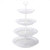 Nuovoware 4-Tier Cake Stand, Fruit Plate Desserts Cupcake Candy Buffet Tea Snack Cookies Plastic Stand Display Tree Tower Stand for Wedding Home Birthday Festival Party, Round Serving Platter, White