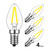 HzSane 2W LED Filament C7 Night Light Bulb, 6000K Daylight White 200LM, E12 Candelabra Base Lamp C7 Mini Torpedo Shape, 15W Incandescent Replacement, 360 Degrees Beam Angle, Non-dimmable, 4 Pack