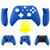 eXtremeRate Blue Soft Touch Top Shell Front Housing Faceplate Replacement Parts with Side Rails Panel for Microsoft Xbox One X & One S Controller