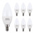 Candelabra LED Bulbs Kakanuo E12 LED Bulb 60W Equivalent Chandelier Bulbs,6W Daylight White 5000K B11 Led Candle Light Bulbs,Pack of 6
