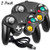 2 Pack iNNEXT Gamecube Controller, GC NGC Classic Wired Controller Compatible with Nintendo Gamecube Wii Wii U Video Game Console, 1.8m/5.9ft (Black)