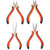 Mini Pliers Set Professional Wire cutter Set Includes Long Nose Needle Nose Pliers Diagonal Cutting Pliers Combination Pliers, 4 PCS