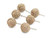 Aysha Nautical Set of Six Round Natural Jute Drawer Handles - Ideal for Updating Existing Furniture - ?5cm