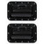 TCH Hardware 2 Pack Medium Spring Loaded Steel Recessed Handle Black with Padded Grip Case Chest Box