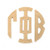 Gamma Phi Beta Sorority 8 Inch Round Wood Monogram Letter Set gamma phi