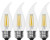 GE Lighting Decorative Outdoor Soft White LED 3.5-watt (40-watt Replacement), 300-Lumen Bent Tip Light Bulb with Medium Base, Clear Finish, 4-Pack