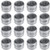 Bekith 16 Pack Stainless Steel Magnetic Multi-Purpose Spice Storage Tins, Clear Top Lid with Sift or Pour, Magnetic on Refrigerator and Grill
