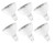 Hyperikon LED MR16 Bulb, 50 Watt (6W), GU5.3 Spot Light, 3000K, Non Dimmable, 6 Pack