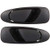 ECCPP Door Handles Exterior Outside Outer Rear Driver Passenger Side Compatible for 1992 1993 1994 1995 Honda Civic Black(2pcs)