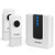 PHYSEN Europe Style Piano Waterproof Wireless Doorbell kit with 2 Push Buttons and 1 Plugin Receiver,1000ft Range,4 Volume Levels and 52 Melodies Chimes,No Battery Required for Receiver