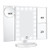 Magicfly Led Lighted Makeup Mirror, 10X 3X 2X 1X Magnifying Mirror 21 LED Tri-Fold Vanity Mirror with Touch Screen and Adjustable Stand, Brightness Travel Beauty Mirror, White