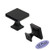 10Pack goldenwarm Black Square Cabinet Knobs Kitchen Door Knobs - LS6785BK Flat Black Cabinet Hardware 1.1 Inch Width Square Knobs for Kitchen Cabinets