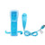 Wii Remote, WADEO Built in Motion Plus Remote and Nunchuck Controller+Case for Nintendo Wii&Wii U (Blue)