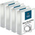 Business Source Round-Ring View Binder, 2", 475 Sheet Capacity, White, 4/Bundle (09957BD)