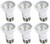 Hyperikon LED PAR16 Bulb, 6.5W (40 Watt), Dimmable Spot Light, E26 Base, 2700K, 6 Pack