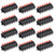 uxcell 12pcs 12 Way Jack Socket Spring Push Release Connector Speaker Terminal Strip Block