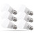 LOHAS A19 LED Bulb, 40W Equivalent Light Bulb, E26 Base 6W LED, Daylight White 5000K, Non-Dimmable, 6 Pack