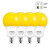 LOHAS A19 Amber Yellow LED Bug Light Bulb, Dusk-to-Dawn Light Bulb, E12 Candelabra Base, 6W (40W Equivalent), Not-dimmable, Auto On Off for Indoor Outdoor Security Porch Garden Light, 4 Pack
