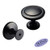 goldenwarm Black Cabinet Knobs Kitchen Drawer Knobs Round Drawer Pulls - LS0320BK Modern Bathroom Cabinet Knobs 1-2/10inch Diameter Black Kitchen Hardware Door Knobs 15Pack