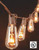 Afirst 20Ft Outdoor String Lights ST40 Patio String Lights with Clear Edison Bulbs,UL Listed Set of 20 Glass Edison String Lights Garden/Backyard Party/Wedding Indoor String Lights-Brown Wire