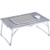 Foldable Laptop Table, Superjare Bed Desk, Breakfast Serving Bed Tray, Portable Mini Picnic Table & Ultra Lightweight, Folds in Half with Inner Storage Space - Gray