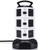 Power Strip Tower JACKYLED Surge Protector Electric Charging Station 3000W 13A 16AWG 10 Outlet Plugs with 4 USB Slot + 6ft Cord Wire Extension Universal Socket for PC Laptops Mobile