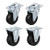 uxcell 2.5 Inch Casters Wheels Rubber Top Plate Mounted Swivel Fixed Caster Wheel, 264lb Total Capacity, 4 Pcs 2 Pcs Swivel, 2 Pcs Fixed
