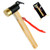 TRIWONDER Brass Hammer with Tent Stake Remover - Wood Handle Non-Sparking Hammer (Black)