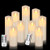 Vinkor Flameless Candles Led Candles Set of 9(H 4" 5" 6" 7" 8" 9" xD 2.2") Ivory Real Wax Battery Operated Candles with Moving LED Flame & 10-Key Remote Control 2/4/6/8 Hours Timer