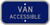 Brady 103750 12' Width x 6' Height B-959 Reflective Aluminum, White on Blue Supplemental Handicap ADA Parking Sign, Legend 'Van Accessible'