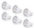Hyperikon GU10 LED Bulb Dimmable, 50 Watt (6.5W), MR16 LED Bulb, 2700K, 6 Pack