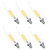Hyperikon LED B11 Bulb Dimmable, 40 Watt (4W), Filament Candle Vantage Lights, E12 Base, 2700K, Flame Tip, 6 Pack