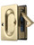 Premium Quality Mid-Century Pocket Door Passage Set in Antique Brass
