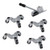 KEDSUM 4-Pack Steel Tri-Dolly Set with Lifter, 6-Inch, 660 lbs Load Capacity, 3 Wheel Mover Dollys for Heavy Furniture, Pool Table, Grand Piano Table