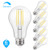 Dimmable LED Light Bulbs, 100W Equivalent Filament Edison Bulbs, A21 Vintage LED Blubs Daylight White, Medium Screw Base (E26), 1100 Lumens, 6-Pack (5000K)