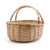 MEIEM Wicker Basket Picnic Basket Gift Baskets Empty Oval Willow Woven Basket Easter Basket Large Storage Basket Wine Basket with Handle Egg Gathering Wedding Basket (Natural)