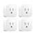Smart Plug, WiFi Smart Plug Mini Alexa Smart Outlet Timer work with Amazon Echo Alexa Google Assistant IFTTT No Hub Required Voice Remote Control Wi-Fi Alexa Socket - 4 Pack