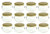 Nakpunar 12 pcs 8 oz Glass Tureen Jars with Gold Lids - 250 ml