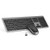 Wireless Keyboard and Mouse Combo - Full Size Slim Thin Wireless Keyboard Mouse with Numeric Keypad 2.4G Stable Connection Adjustable DPI (Grey & Black)