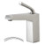 Commercial Modern Stainless Steel Single Handle Brushed Nickel Bathroom Faucet, Lavatory Vanity Sink Faucet Without Pop Up Drain