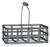 Cheung's FP-4015 Rectangular Metal Slatted Caddy with Wood Grip Metal Handle