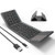 Foldable Bluetooth Keyboard, Jelly Comb B003B Dual Mode USB Wired & Bluetooth Keyboard with Touchpad Rechargeable for Windows Android Tablet Smartphone Surface and More-Updated (Dark Gray)