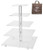 Jusalpha 5 Tier Acrylic Square Wedding Cake Stand/Cupcake Stand Tower/Dessert Stand/Pastry Serving Platter/Food Display Stand (5SF)