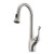 Pull Out Kitchen Faucet Brushed Nickel WENKEN Solid Brass Single Handle High Arc Pre-rinse Kitchen Sink Faucets with Pull Out Sprayer
