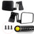ECCPP Towing Mirror Texture Black Pair Side Mirror Replacement fit for 1987-2002 Jeep Wrangler (exclude 1996) with Manual Folding